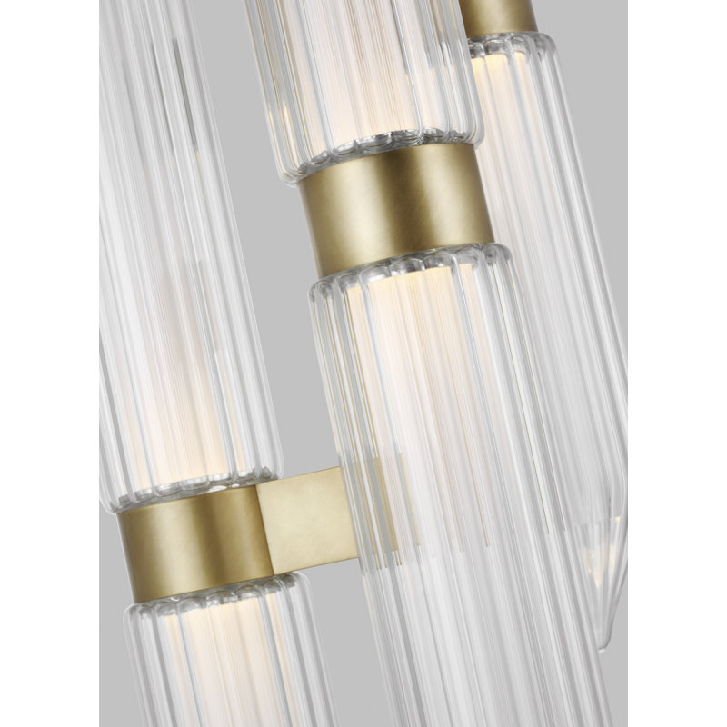 Langston 3 - Light LED Pendant, Plated Brass