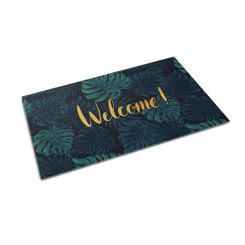 Non-Slip Floral Outdoor Doormat