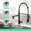 Robinet de cuisine commercial avec pulvérisateur rétractable, robinet d'évier de cuisine à poignée simple