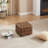 Laryn Genuine Leather Square Pouf Ottoman-41180608