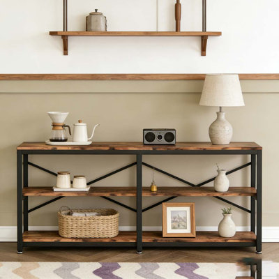 Table de canapé, table de couloir à 3 niveaux, console
