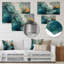 Turquoise doré infusé marbre I - impression sur métal-620479482
