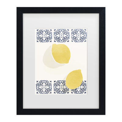 Bolog Yuyu Pont Lemons And Azulejos Matted Framed Art