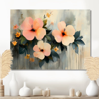 Minimalisme, Hibiscus Spring Symphony - Hibiscus, impression sur métal