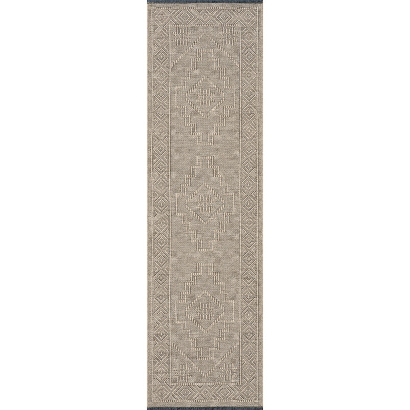 Tapis brun lavable à la machine Breleigh, Tapis de couloir 2 pi 3 po x 7 pi 7 po