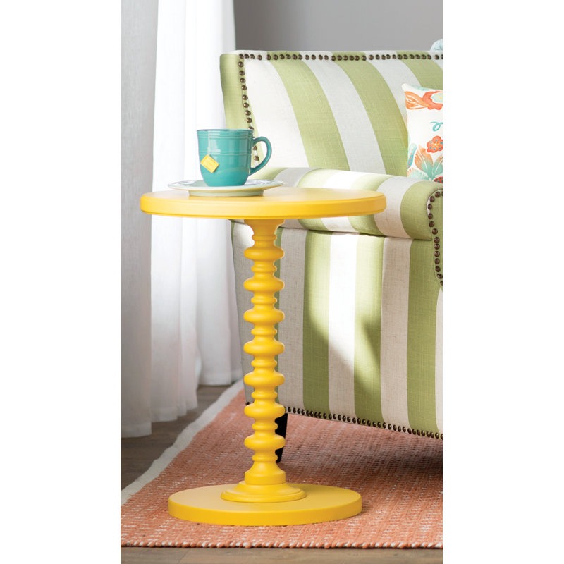 Fiama End Table, Yellow, 22.25" H x 17" W x 17" D