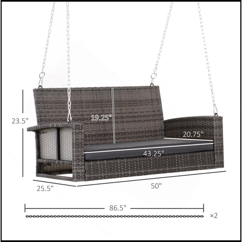 Banc pivotant confortable pour deux personnes, Gris