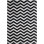 Area Cowhide Chevron Area Rug in Black/Cream