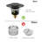 2 Pack 2.4'' W Drain Stopper, All Metal Universal Bathroom Sink Stopper, Anti Clogging Drain Filter-97824112