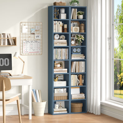 Brenya 8-Tier Thin and Tall Bookshelf with Open Adjustable Shelf