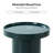 Musae Modern Round Fully Assembled End Table with Enamel Finish-90617310