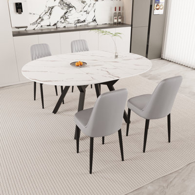 Ensembles de table de salle à manger multifonctionnels extensibles avec un design chic en MDF