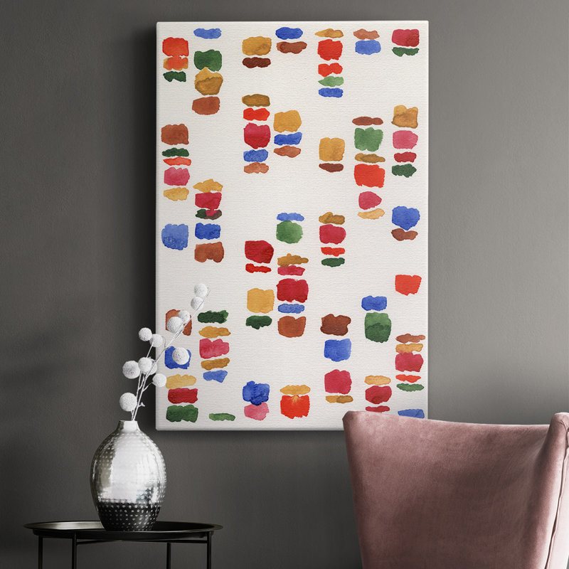 Code II - peinture sur toile tendue, H 18 po x l 12 po x P 1 po
