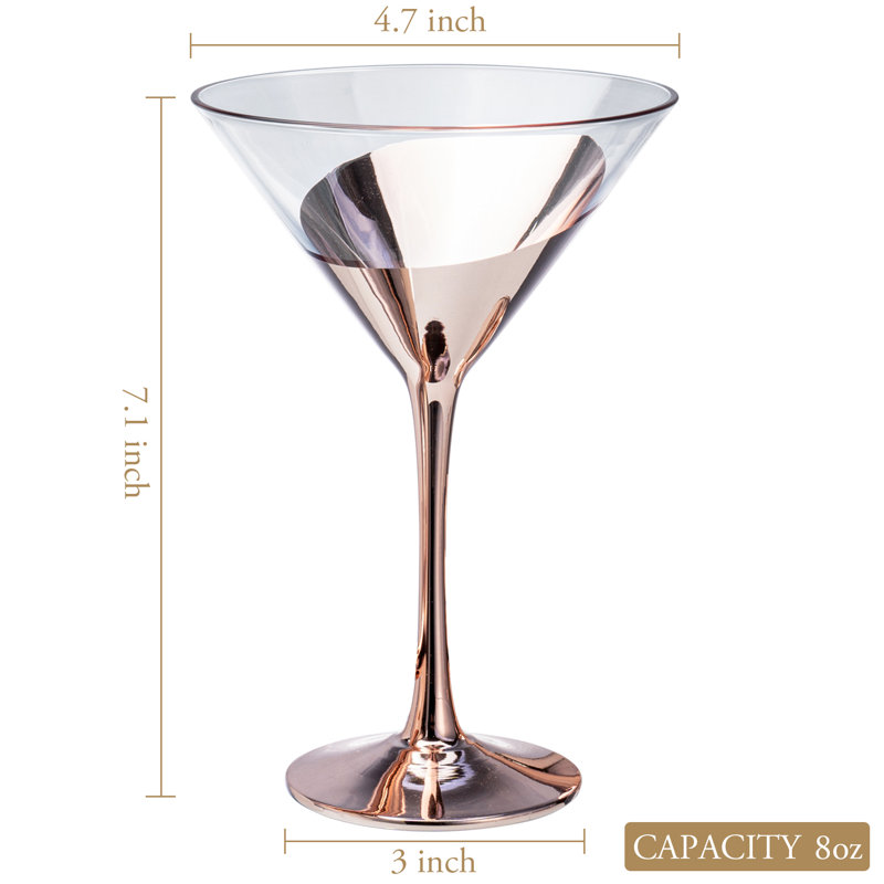 4 Piece 237ml Martini Glass Set