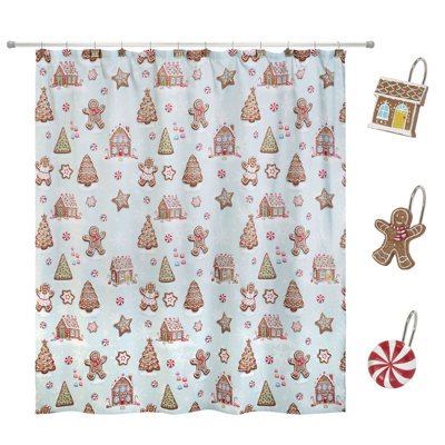 Ensemble de rideau de douche et crochets Avanti Linens