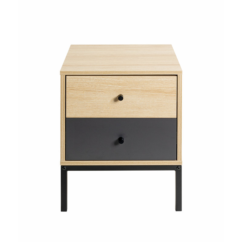 40cm W Metal Bedside Table