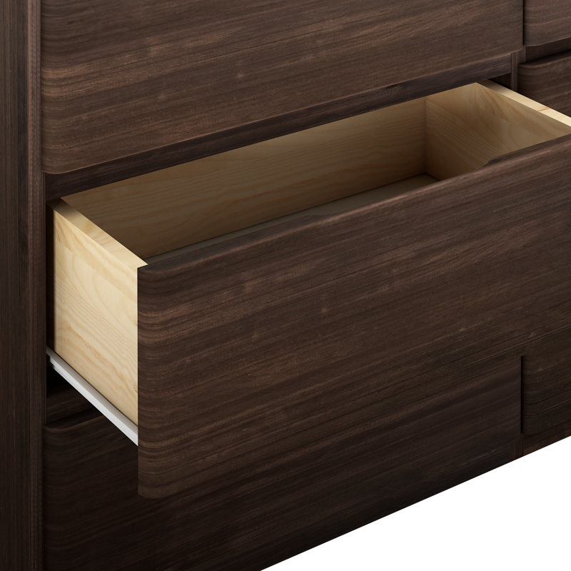 Modern Farmhouse 6 Drawer Dresser, Barnwood Brown