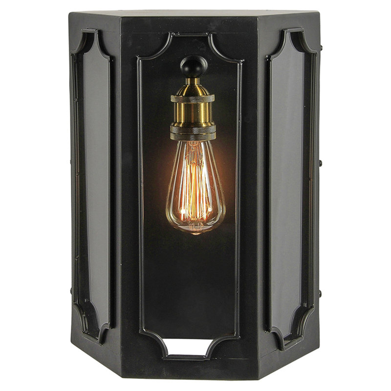 Plafonnier encastré d'extérieur 1 lumière H 16 po Wilmington, Dos plat