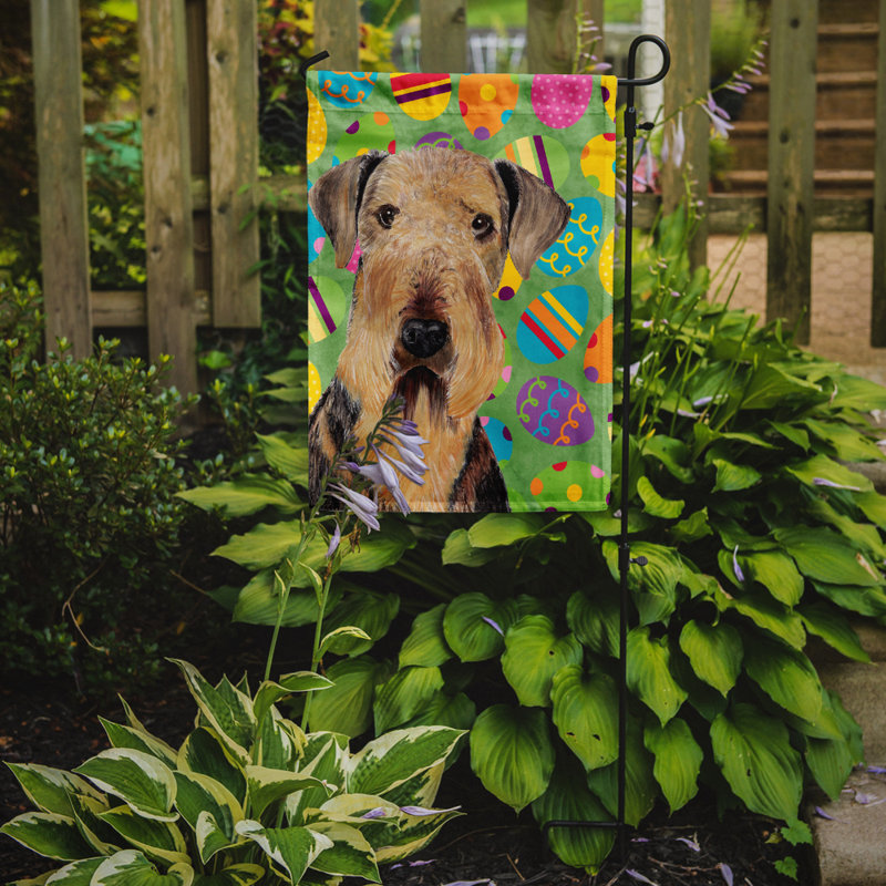 Drapeau de jardin Atara, Airedale terrier (beige et noir)