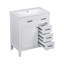 Armoire de salle de bain blanche avec tiroirs-14832421-14832420