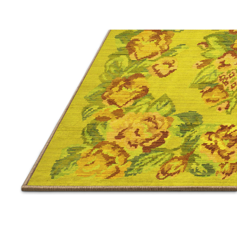 Floral Indoor Rug, Rectangle 7' x 9'