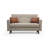 Elegant 2-Seat Sofa-Bed, Beige, 59.4 x 33.9 x 29.5 Inches | Sturdy Metal & Wooden Frame, Plush 26 DNS Sponge Seating, Comfortable 22 DNS Backrest | Perfect for Small Spaces, Versatile & Stylish Design