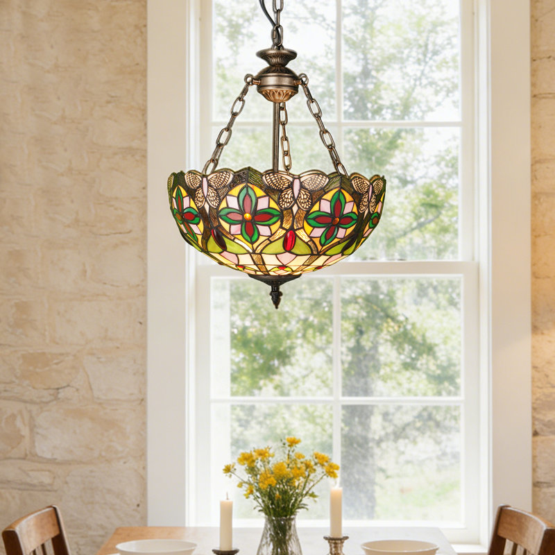 3 Light Dimmable Butterfly-shaped Chandelier With Adjustable Long Chain