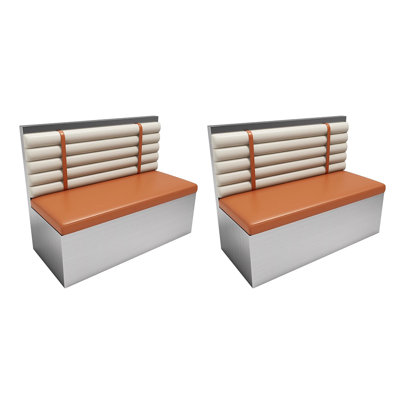 Banc rembourré en similicuir de style industriel