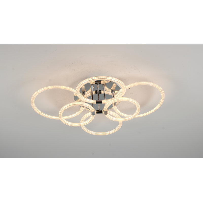 Modern LED Ceiling Light with Dimmable Remote for Various Rooms