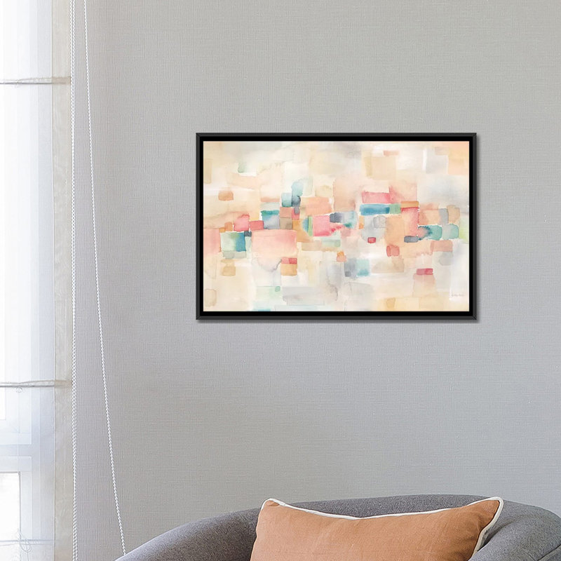«Desert Dreams Landcape», peinture sur toile, H 18 po x l 26 po x P 1,5 po, Toile avec cadre noir