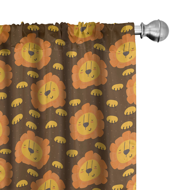 Arian Lion Semi-Sheer Rod Pocket Sliding Panels, 28" x 95"