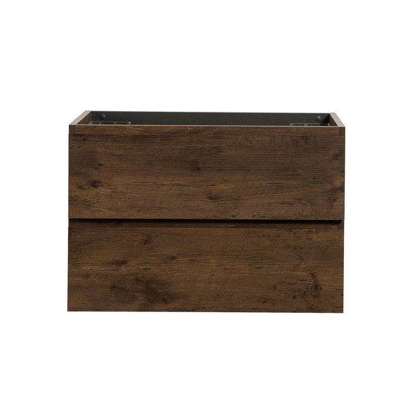 Alice-30W-105, armoire murale SANS lavabo, couleur noyer, avec deux tiroirs, pré-assemblée