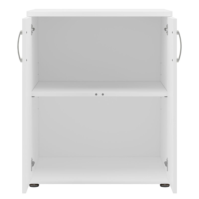 Bush Business Furniture Universal 108W 6 Piece Modular Storage Set with Floor and Wall Cabinets, White