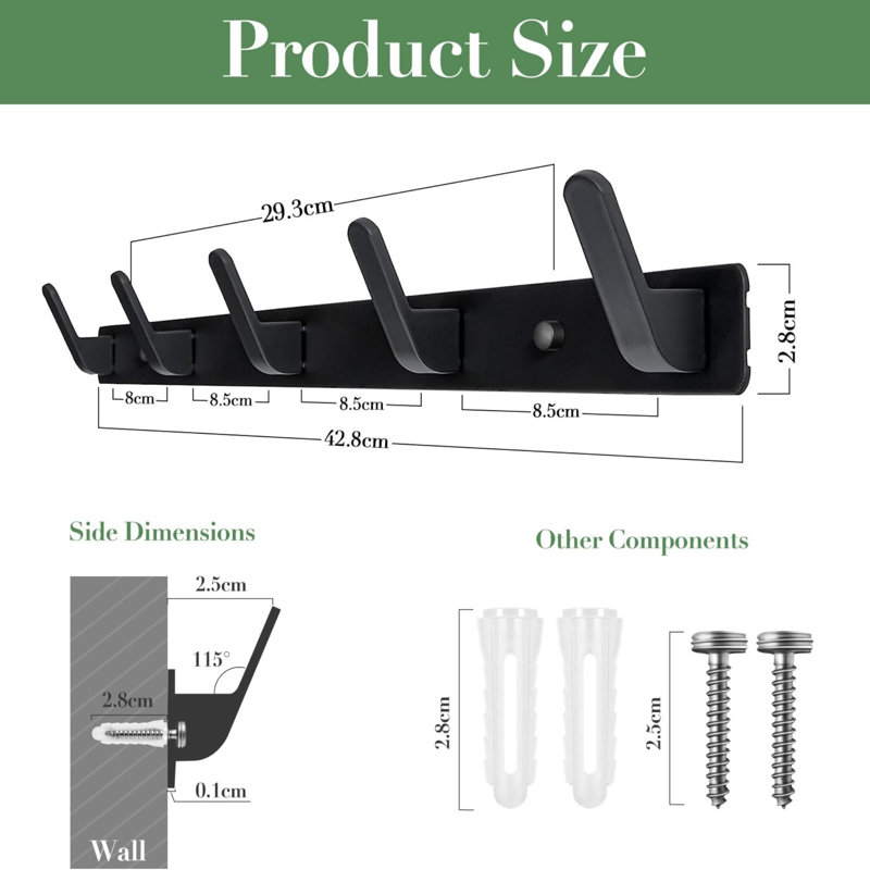 Catheleen Metal Wall 4 - Hook Wall Mounted Coat Rack