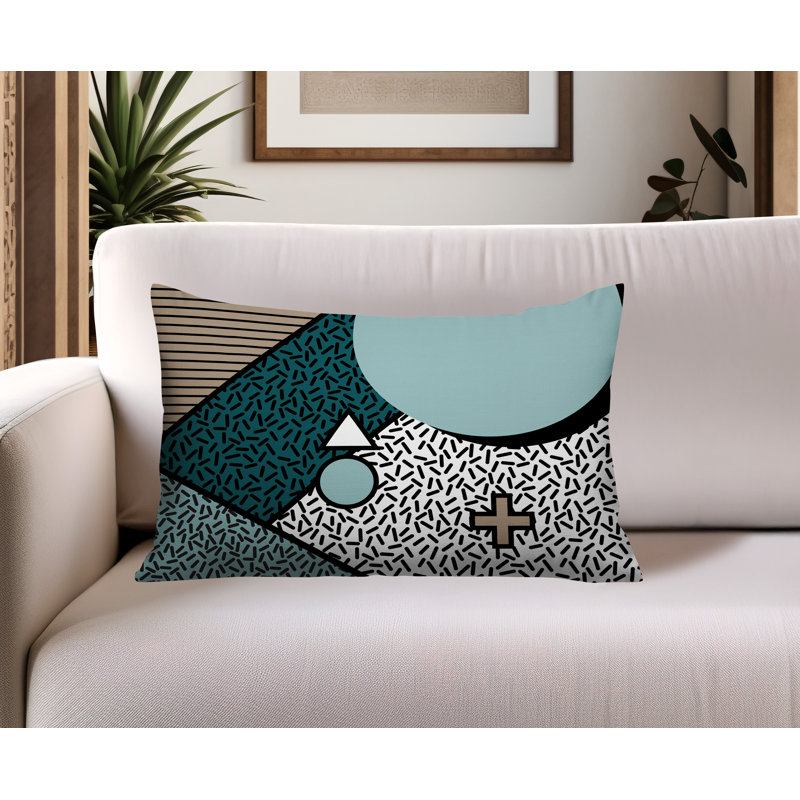 Coussin lombaire réversible intérieur / extérieur Zestra, Rectangle H 18 po x l 25 po, Émeraude