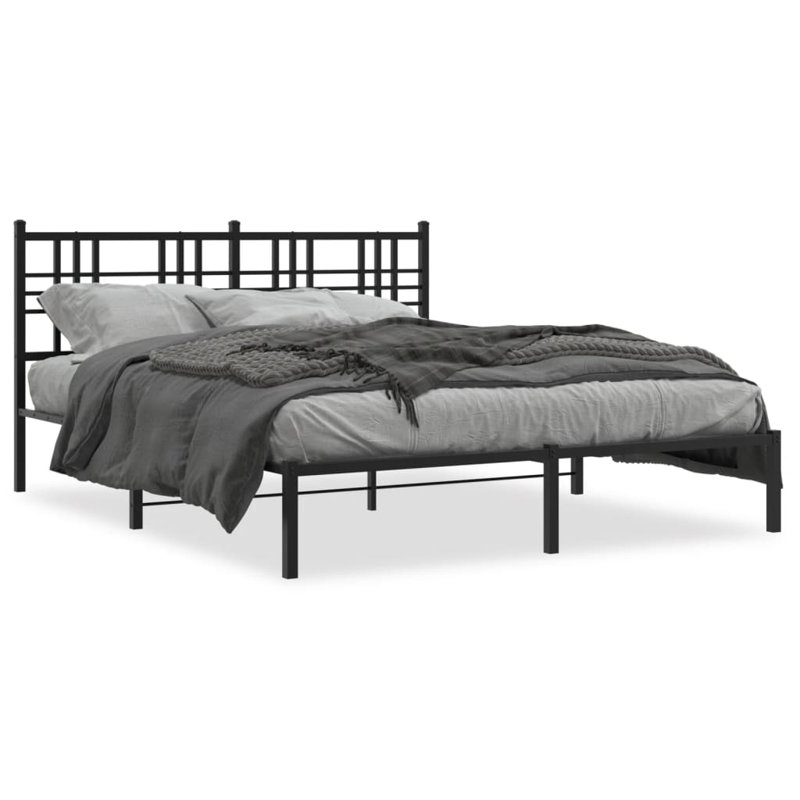 Obara Metal Bed, Black, King (5')