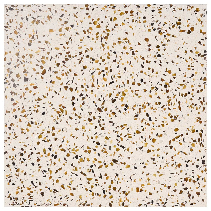 Veritas Terrazzo 16X16 Polished Terrazzo Tile, Brown/Beige