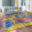 Tapis multicolore et doré noué à la main de haute qualité-64359347