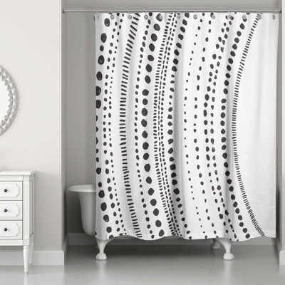Rideau de douche simple mod points Cao