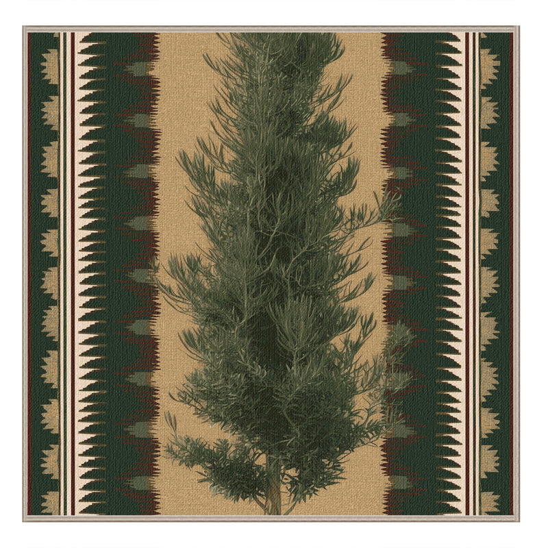  Tapis lavable en créosote Bush Southwestern, Carré 3 pi