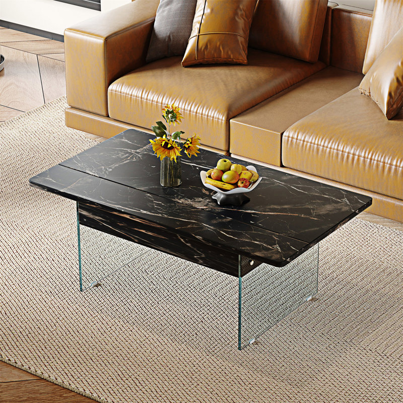 Table basse à plateau relevable avec rangement