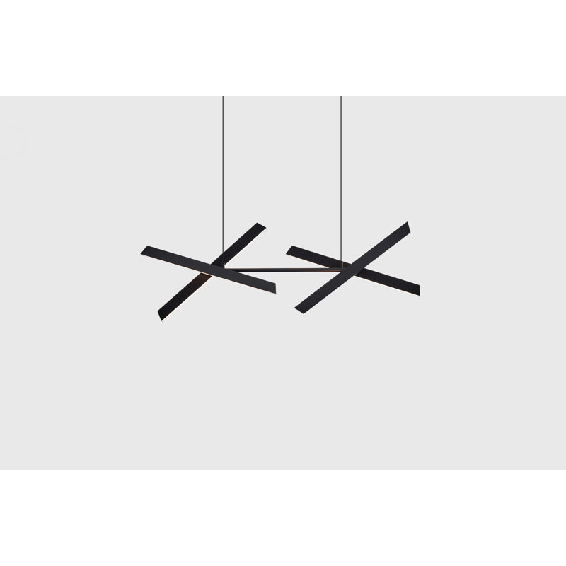 4 - Light LED Pendant, Matte Black