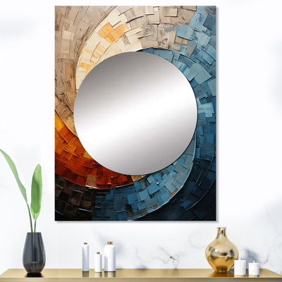 Collage en spirale - miroir mural abstrait MTMIR64228