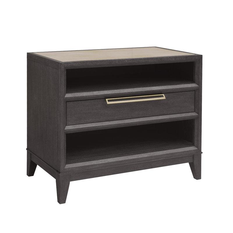 Quincy Brown Stone-Top Bachelor's Chest with Drawer