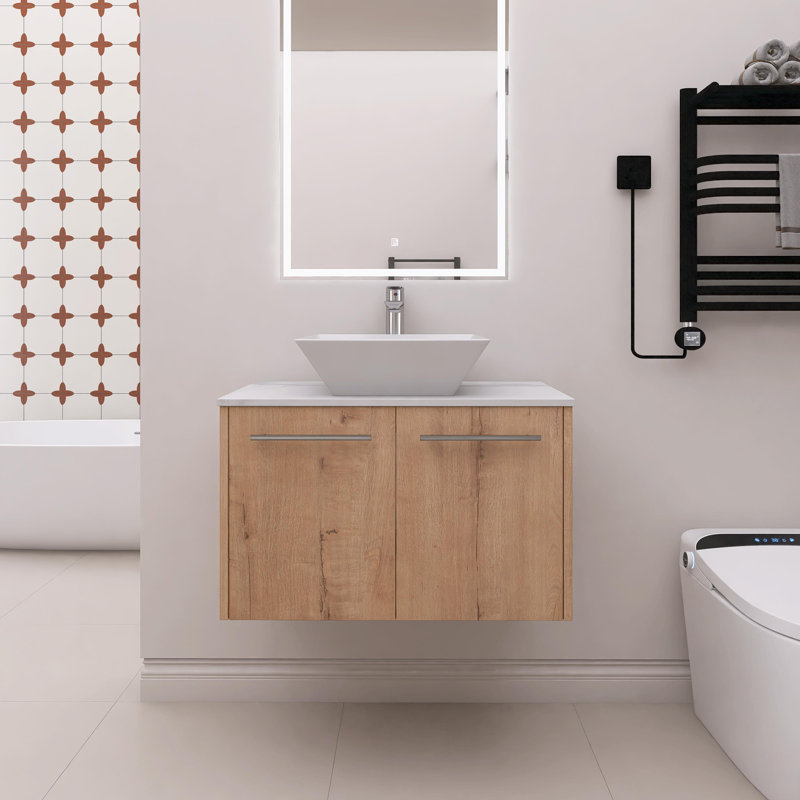 Meuble-lavabo simple 30 po avec comptoir en céramique