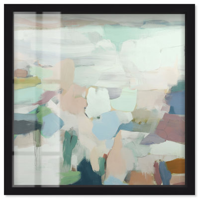 Décoration murale Pastel Architecture II, cadre noir, 30 x 30 cm (12 x 12 pouces), par Art Remedy.