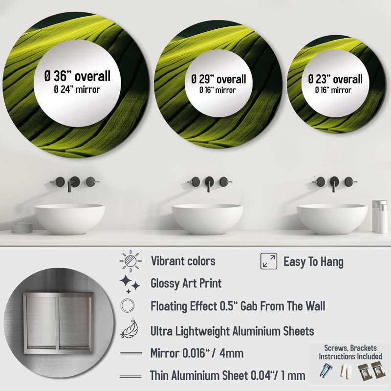 Meadow Verdant Photography - Meadow Round Mirror Wall Decor_MTMIR114326, 29" x 29"