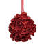 Ornements en forme de boule de Noël incassable à paillettes rouge 3ct 3 "(75mm)
