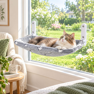 Perchoir pliable phosphorescent pour chat, avec cadre en métal sans fil, taille M