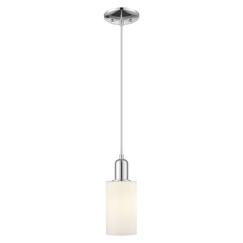 Arcadia - Alyssha - Mini-luminaire suspendu à cordon 4 lumières 1 po, Polished Chrome, Matte White